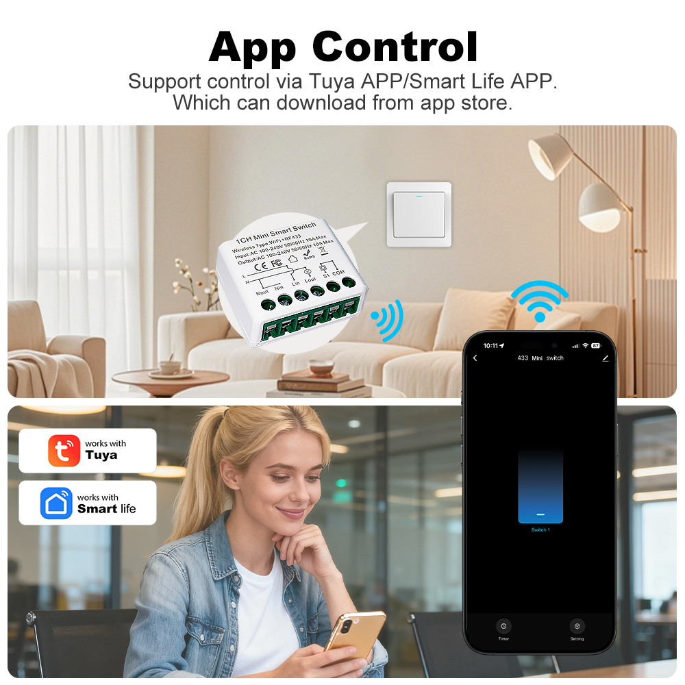 For Tuya WIFI 10A Smart Light  - Smart Home Automation Diy incelemesi ve fiyatı