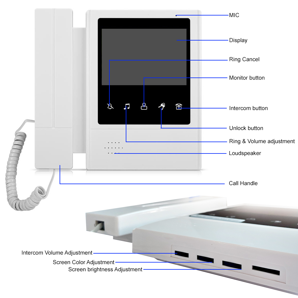 4.3 Inch LCD Video Intercom Sy - Smart Doorbell Wired incelemesi ve fiyatı