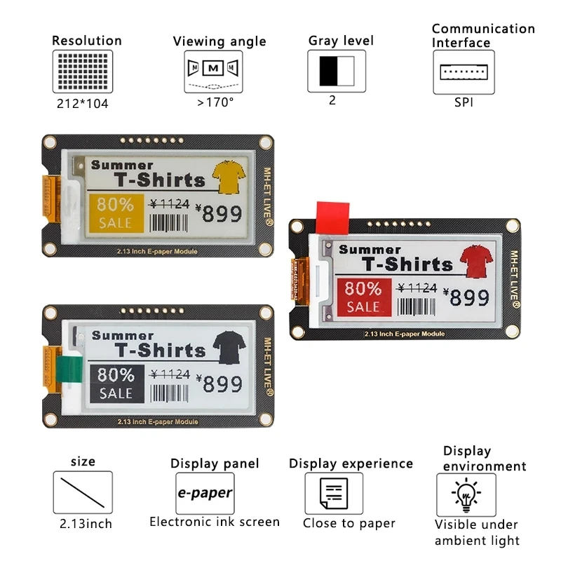 Inch Epaper Module E-paper E-I - Display Epaper 2.9 incelemesi ve fiyatı