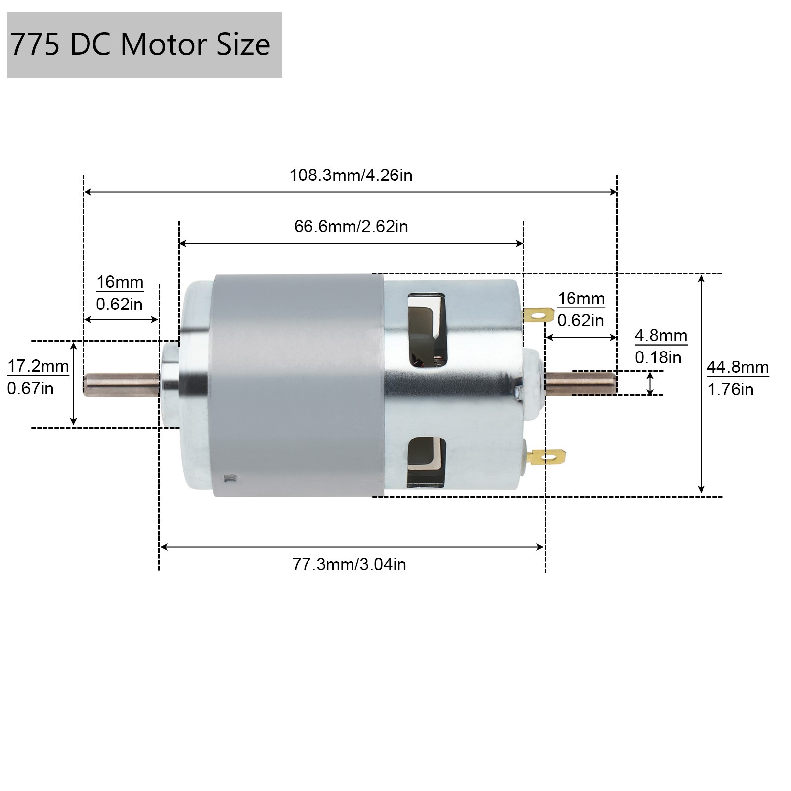 775 795 895 DC Motor 12V Dual  - Home Automation System Diy incelemesi ve fiyatı