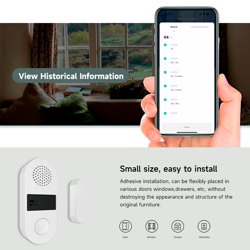 Tuya Zigbee Wireless Door Wind - Home Automation Technology incelemesi ve fiyatı