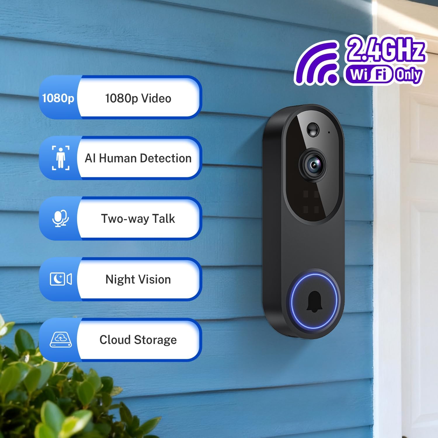 Wireless Wi-Fi Video Doorbell  - Smart Doorbell Wired incelemesi ve fiyatı