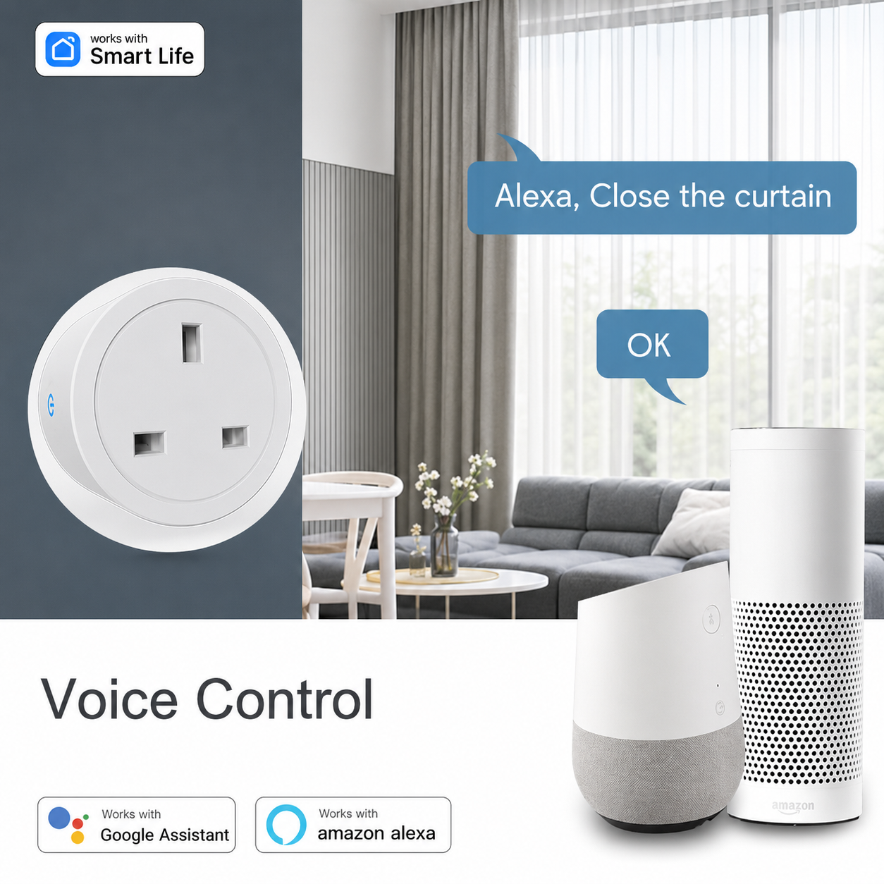 Tuya UK-Standard Smart Plug Wi - Home Automation Technology incelemesi ve fiyatı