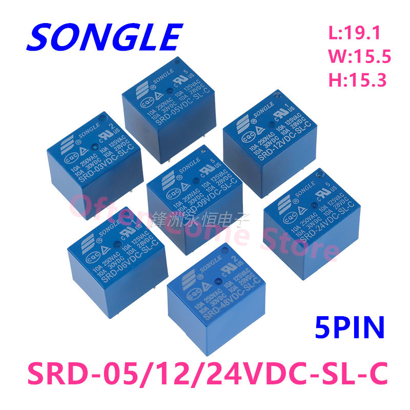 5Pcs New Relay SRD-05VDC-SL-C  - Shelly Relay Module incelemesi ve fiyatı