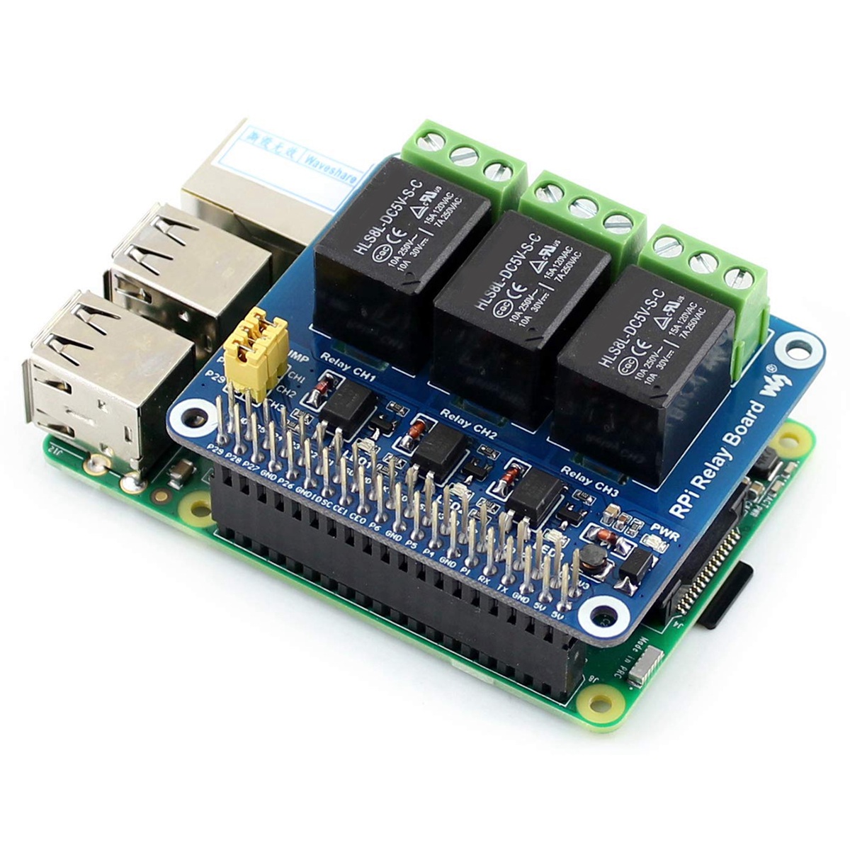 Waveshare 5V 3-Channel Relay M - Pi Zero W Board incelemesi ve fiyatı