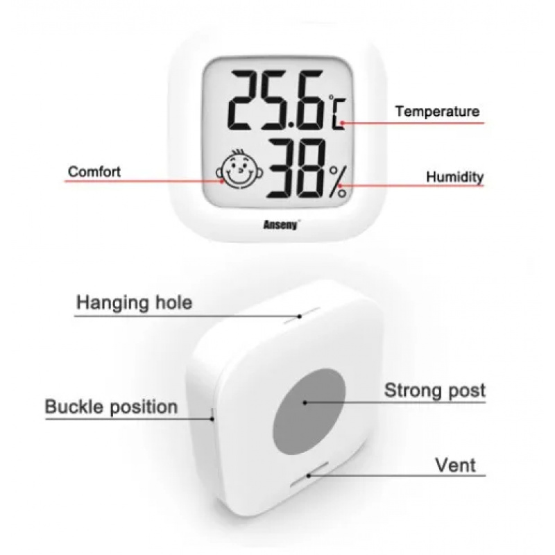 LCD Digital Thermometer Hygrom - Home Automation Industry incelemesi ve fiyatı