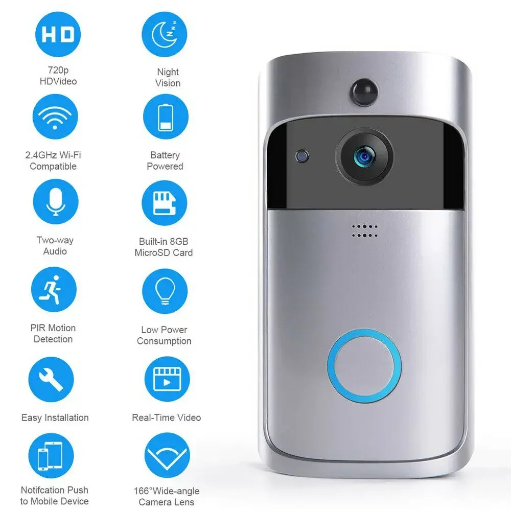 720P HD Smart Home Wireless WI - Smart Doorbell Wired incelemesi ve fiyatı