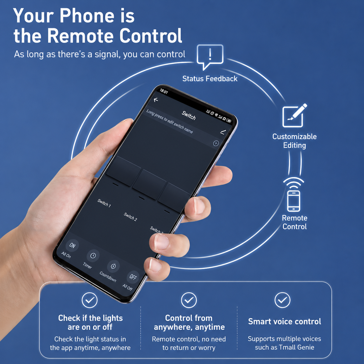 Tuya US Standard Touch Light S - Home Automation Technology incelemesi ve fiyatı