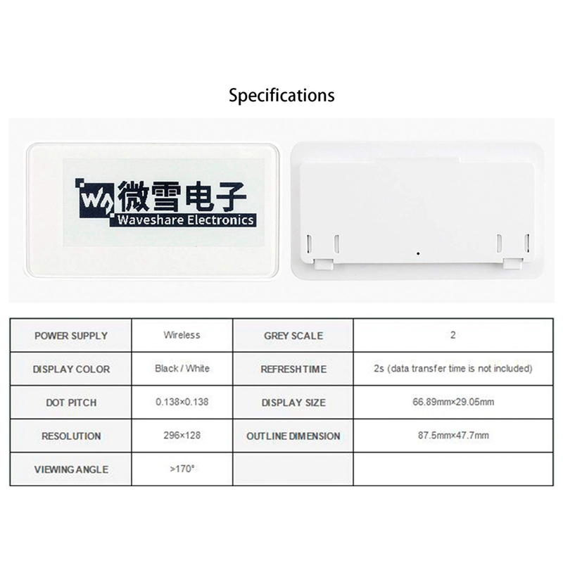 Waveshare 2.9 Inch Wireless NF - Display Epaper 2.9 incelemesi ve fiyatı